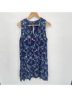 Stitch Fix Q&A Blue Floral Swing Dress // M